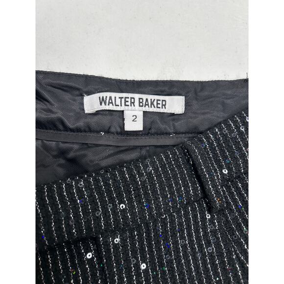 Walter Baker Tyler Pant Sparkle Stripe Tweed with Cropped Ankle. Size 2 - Picture 6 of 10